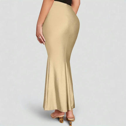 Women's Sexy Bodycon High Waist Stretchy Solid Fishtail Pencil Long Skirts