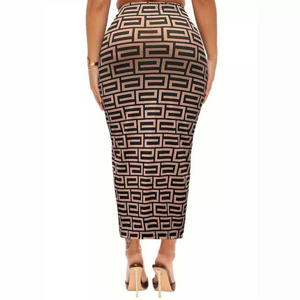 Women's Stretchy Bodycon Maxi Skirt High Waisted Pencil Long Skirts
