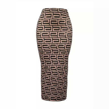 Women's Stretchy Bodycon Maxi Skirt High Waisted Pencil Long Skirts