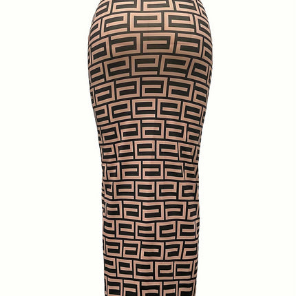 Women's Stretchy Bodycon Maxi Skirt High Waisted Pencil Long Skirts