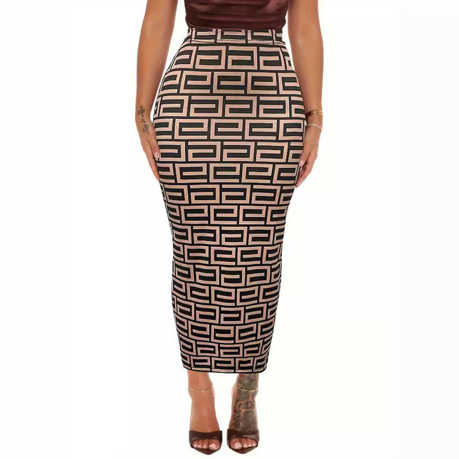 Women's Stretchy Bodycon Maxi Skirt High Waisted Pencil Long Skirts
