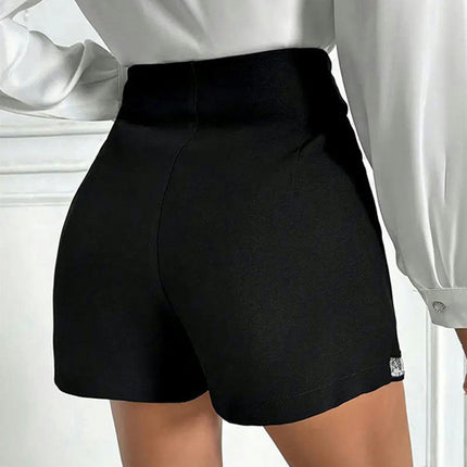 Women's Sequin Sparkle High Waisted Asymmetrical Wrap Shorts Skirt