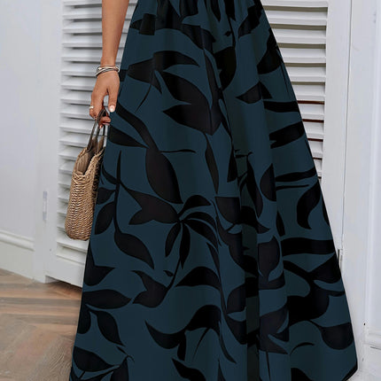 Women's Boho Floral Print Long Skirts High Waist Flowy A Line Maxi Skirt