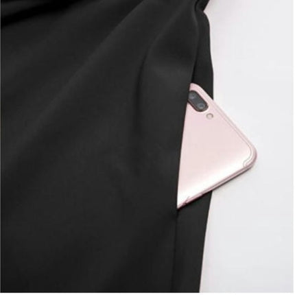 Women's High Waist A-Line Midi Skirt Skater Flared Vinage Skirt with Pockets