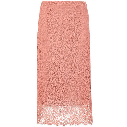 Women's Floral Lace Bodycon Midi Skirt High Waist Pencil Skirts
