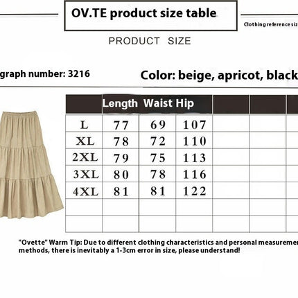 Women's Corduroy Flowy Skirts High Waisted Tiered A Line Midi Skirt