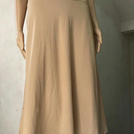Womens Casual A Line Swing Skirt High Waist Elegant Flared Midi Skirts