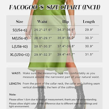 Women's High Waisted Split Satin Skirt Elastic Waistband Elegant A-Line Skirts