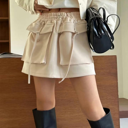 Cargo Skirts for Women High Waisted Casual Mini Skirts with Pockets