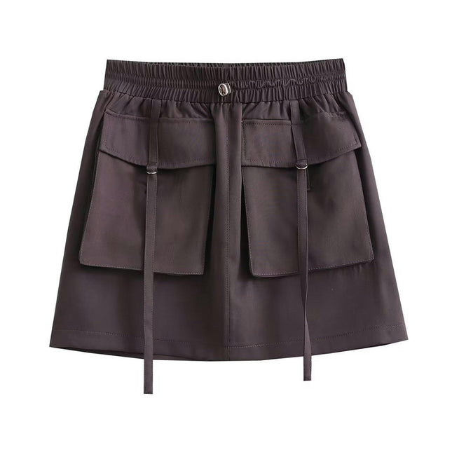 Cargo Skirts for Women High Waisted Casual Mini Skirts with Pockets