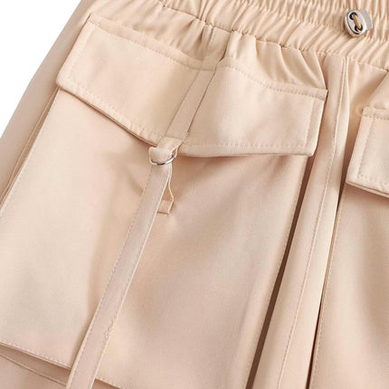 Cargo Skirts for Women High Waisted Casual Mini Skirts with Pockets
