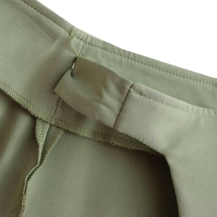 Women's High Waist Wrap Mini Skorts Asymmetrical Hem Casual Short Skirts