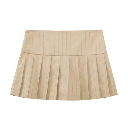 Women's High Waist A-Line Pleated Mini Skirt Short Tennis Skirt