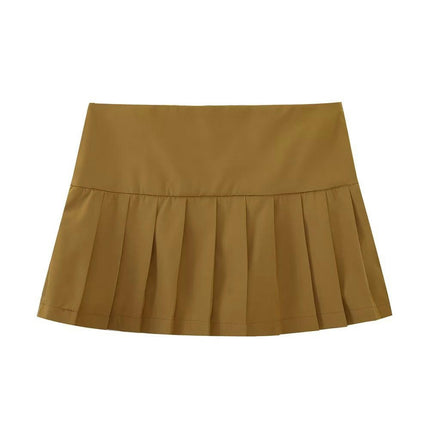 Women's High Waist A-Line Pleated Mini Skirt Short Tennis Skirt