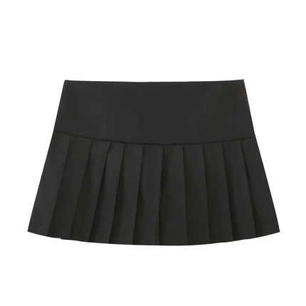 Women's High Waist A-Line Pleated Mini Skirt Short Tennis Skirt