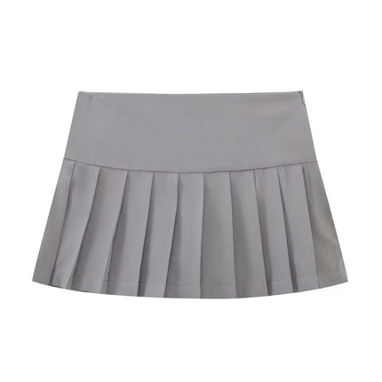 Women's High Waist A-Line Pleated Mini Skirt Short Tennis Skirt