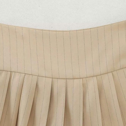 Women's High Waist A-Line Pleated Mini Skirt Short Tennis Skirt