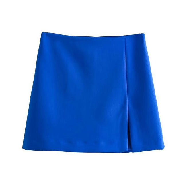 Women's High Waisted Shorts Casual Front Wrap Slit Skorts Skirt