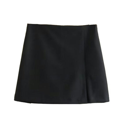 Women's High Waisted Shorts Casual Front Wrap Slit Skorts Skirt