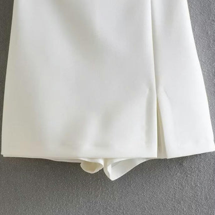 Women's High Waisted Shorts Casual Front Wrap Slit Skorts Skirt