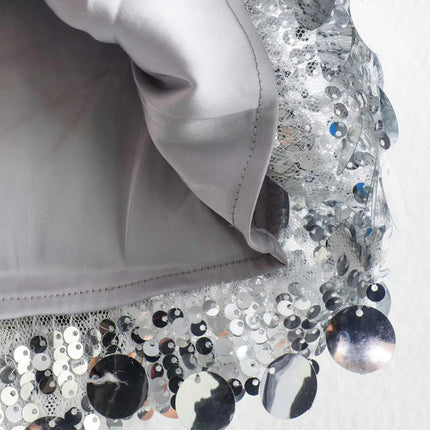 Women Sequin Shiny Mini Skirt High Waisted Bodycon Pencil Short Skirt