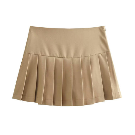 Women's High Waist Pleated Mini Skirt A Line Skater Tennis Skirt