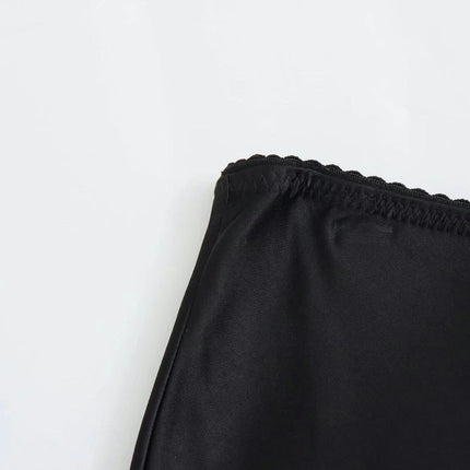 Womens Silky Satin Midi Skirt Elastic High Waist A Line Elegant Skirt