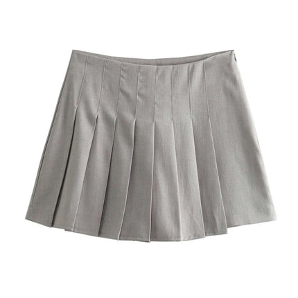 Women's High Waisted Pleated Skirt Summer A Line Shorts Skirts