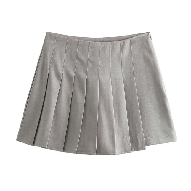 Women's High Waisted Pleated Skirt Summer A Line Shorts Skirts