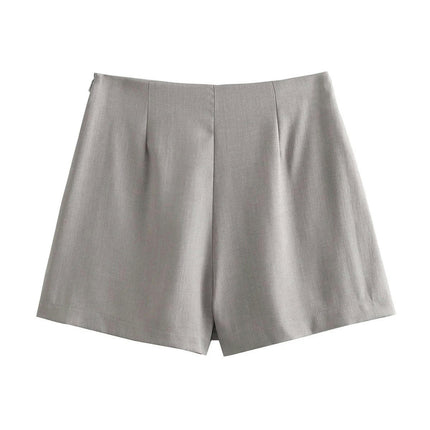 Women's High Waisted Pleated Skirt Summer A Line Shorts Skirts