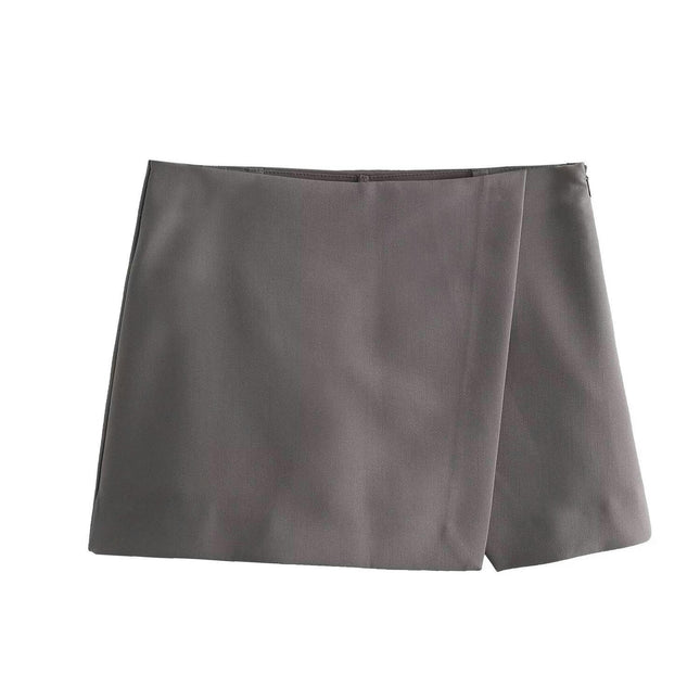 Women's Mini Bodycon Skorts Skirts High Waisted Slit A-line Skirt