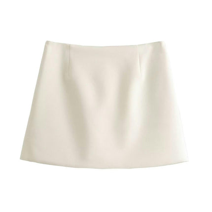 Women's Mini Bodycon Skorts Skirts High Waisted Slit A-line Skirt