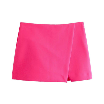 Women's Mini Bodycon Skorts Skirts High Waisted Slit A-line Skirt