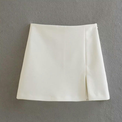 Women's Casual High Waisted Mini Skirt Bodycon Wrap Split Hem Shorts Skirts