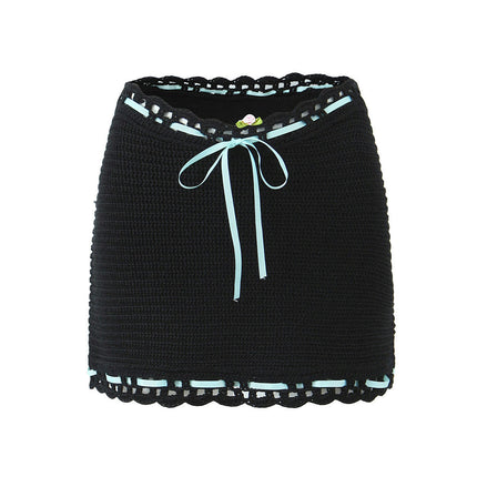 Women's Knit Sweater Skirt High Waist Knit Bodycon Mini Skirts
