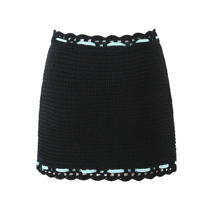 Women's Knit Sweater Skirt High Waist Knit Bodycon Mini Skirts