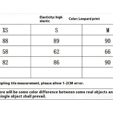 Women's Leopard Print A-Line High Waisted Sexy Mesh Bodycon Long Skirt