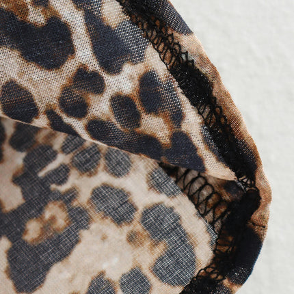 Women's Leopard Print Wrap Short Skirt High Waisted Knot Side Mini Skirts