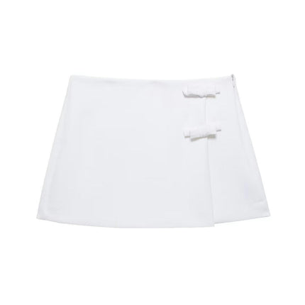 Wrap Skirt Going Out Shorts for Women Asymmetrical Slit Mini Skirt