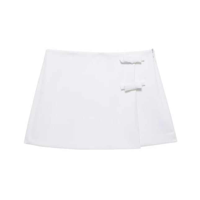 Wrap Skirt Going Out Shorts for Women Asymmetrical Slit Mini Skirt