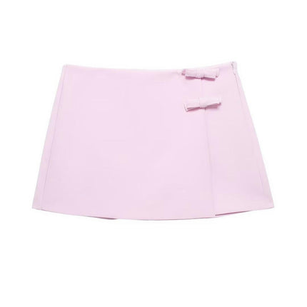Wrap Skirt Going Out Shorts for Women Asymmetrical Slit Mini Skirt