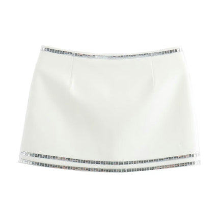 Womens Bodycon Mini Skirt Sexy High Waist Sequins Short Skirts