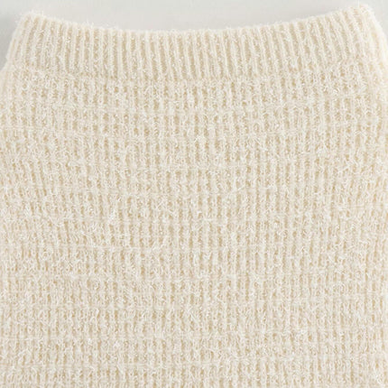 Women's Mini Knit Skirt Bodycon High Waist Stretchy Solid Slim Fit Short Skirts