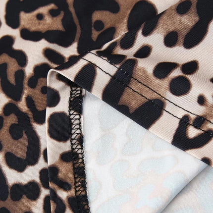 Women's Leopard Print Long Skirt High Waisted A Line Bodycon Maxi Skirts