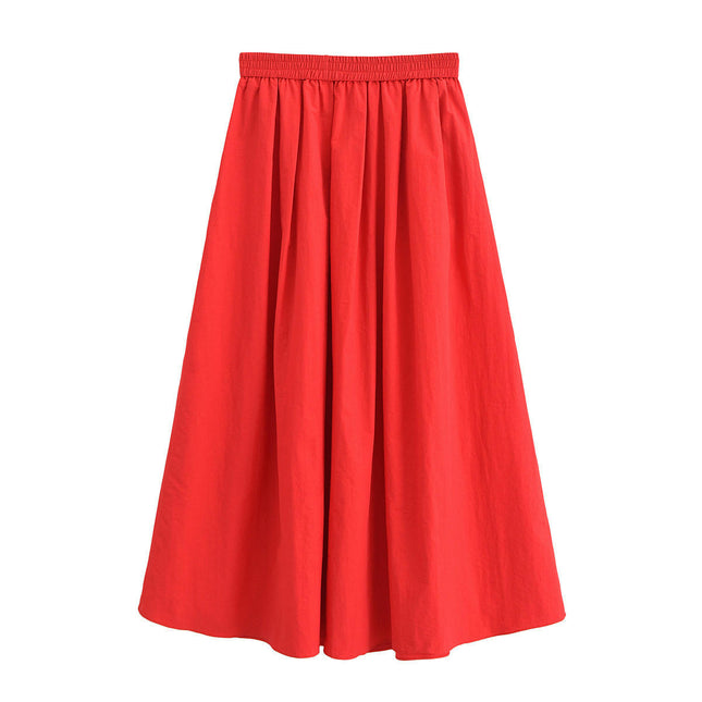 Long Skirts for Women Elastic High Waisted A Line Flowy Maxi Skirt with Pockets