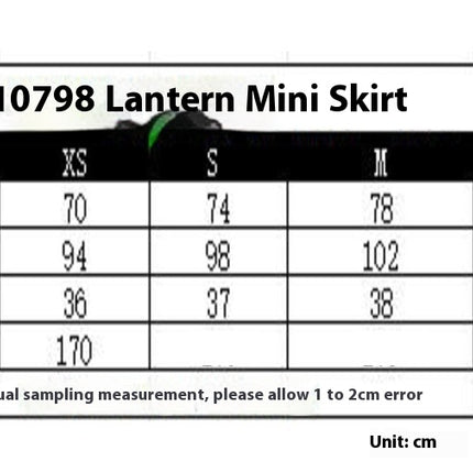 Women Ruffle Bubble Skirt Cute High Waist Balloon Pleated A Line Mini Skirt