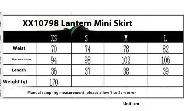 Women Ruffle Bubble Skirt Cute High Waist Balloon Pleated A Line Mini Skirt