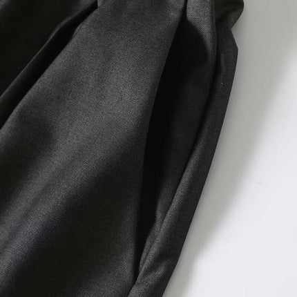 Womens Casual Elastic High Waisted A-Line Flowy Midi Skirt with Pockets