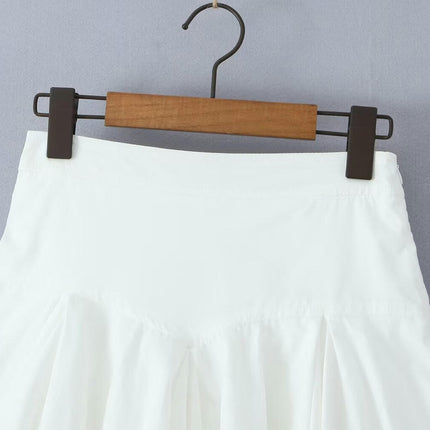 Women's Bubble Skirt Cute High Waist Pleated A-Line Puff Mini Skirt