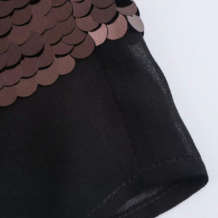 Women's Sequin Skirt High Waist Sparkle Night Out Party Midi Skirt